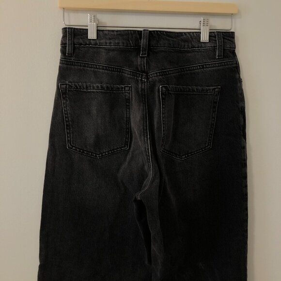 3/$25 ❥ Garage Straight Wide Leg High Waist Distressed Soft Black Size 5 Jeans - Picture 6 of 13